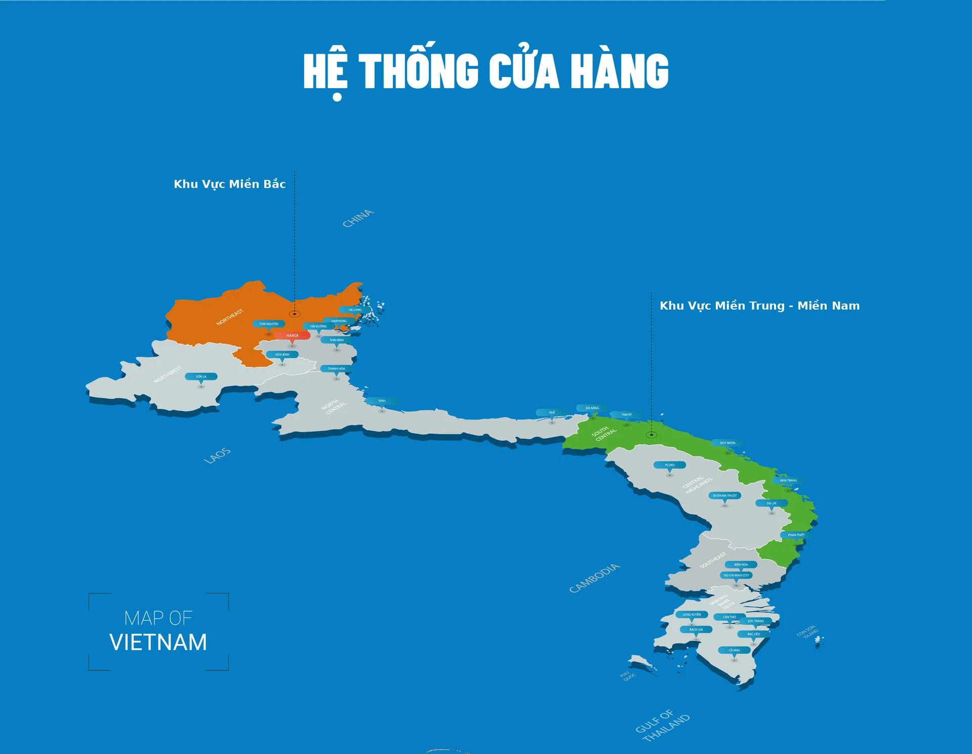 Bản đồ hệ thống cửa hàng Anh Minh tại Việt Nam