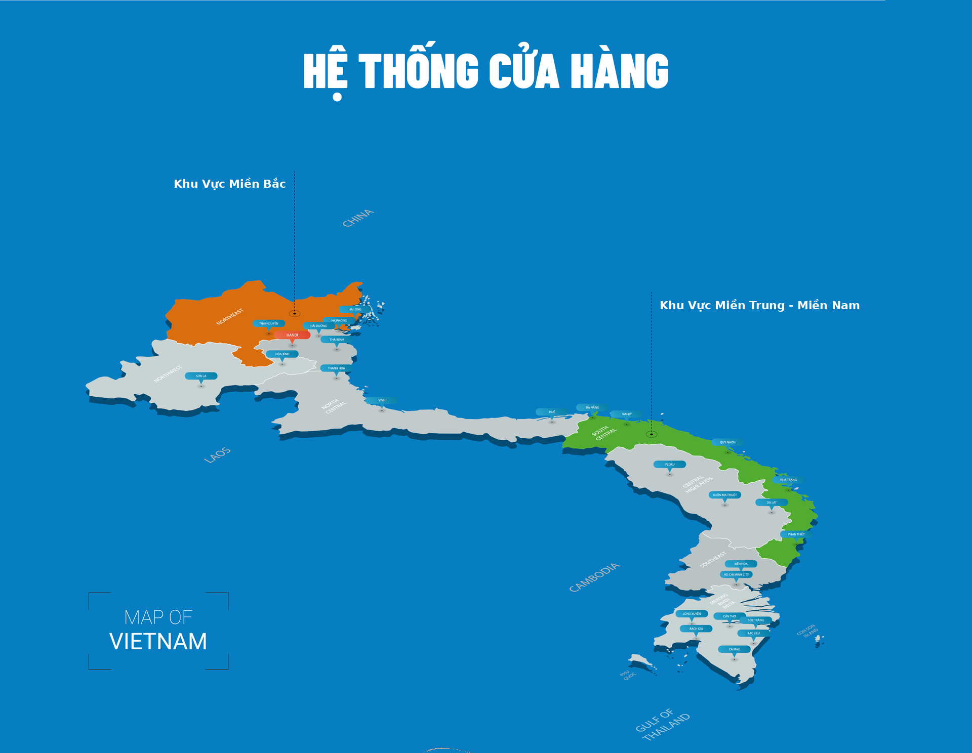 Bản đồ hệ thống cửa hàng Anh Minh tại Việt Nam